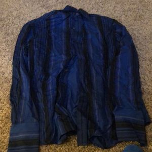 Sean John blue/ black 3xl Dress Shirt